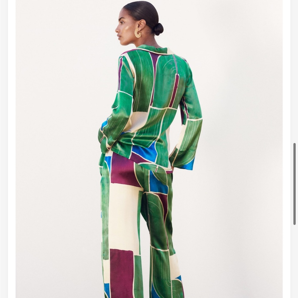 ZARA 100% SILK PRINTED SHIRT - LIMITED EDITION - Picture 6 of 11